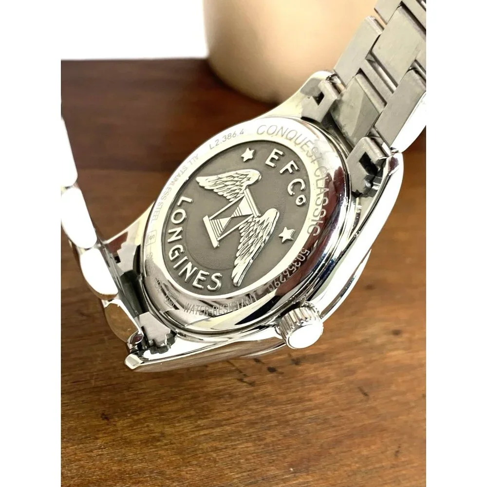 Longines Women's Watch L23864926 Conquest Swiss Quartz Blue Dial Steel 34mm